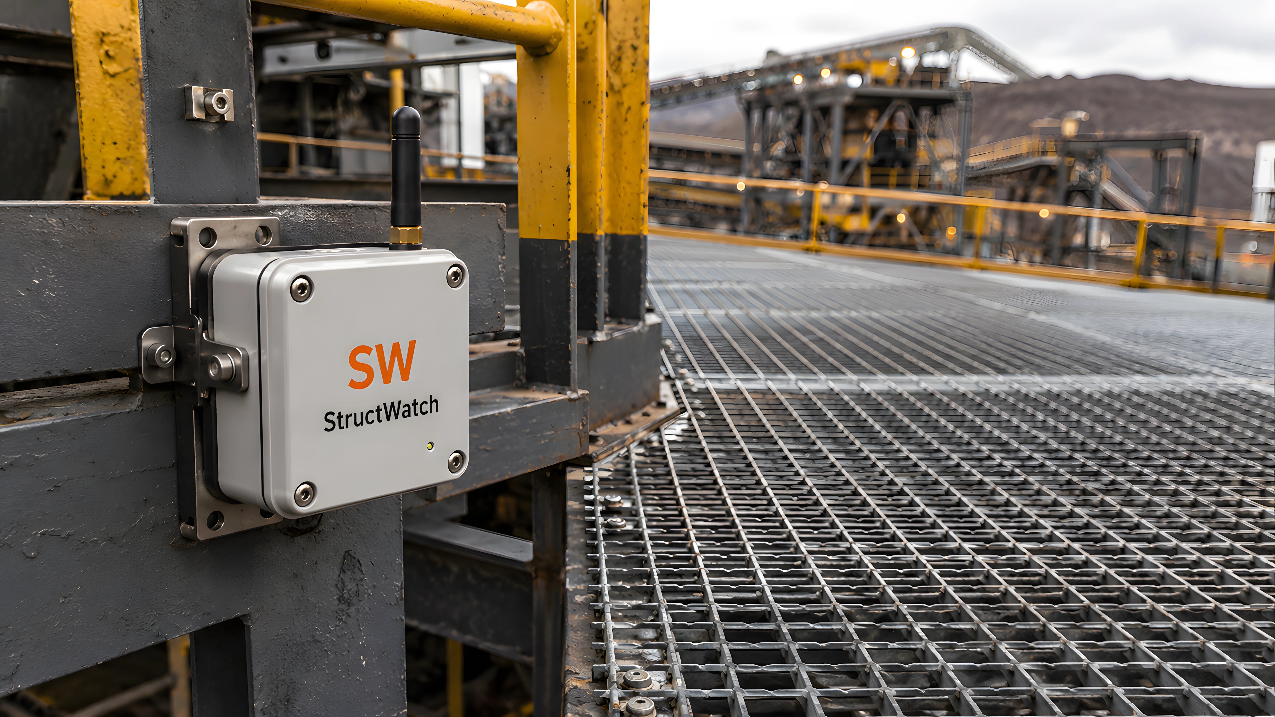 Grating de pasarela monitoreado con StructWatch